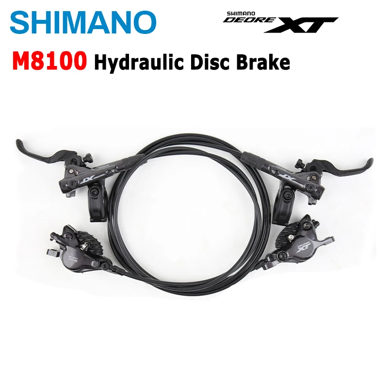 

SHIMANO DEORE XT M8100 MTB Bike Hydraulic Disc Brake 2-Piston Metal/Resin Pad ICE TECHNOLOGIE Front & Rear 800-1500mm