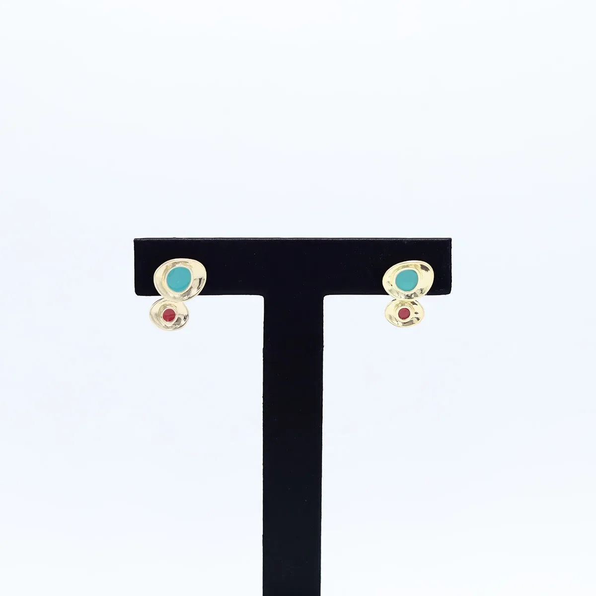 Bilandi модные украшения двухцветные овальные металлические матовые