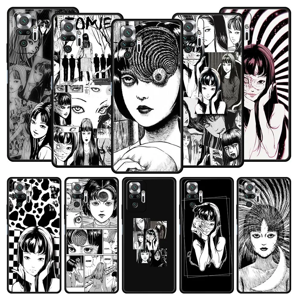 

Silicone Phone Case For Redmi Note 11 Pro+ 11T 10 10S 9S 9T 9A 9C 8 8T 8A 7 Note 9Pro Cover Horror Comic Junji Ito Tomie Tees