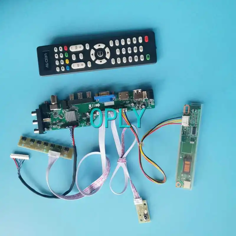 

For QD15XL06 QD15XL09 DVB Digital LCD Monitor Driver Board 1-CCFL LVDS 30 Pin 1024*768 USB HDMI-Compatible VGA AV RF DIY Kit 15"