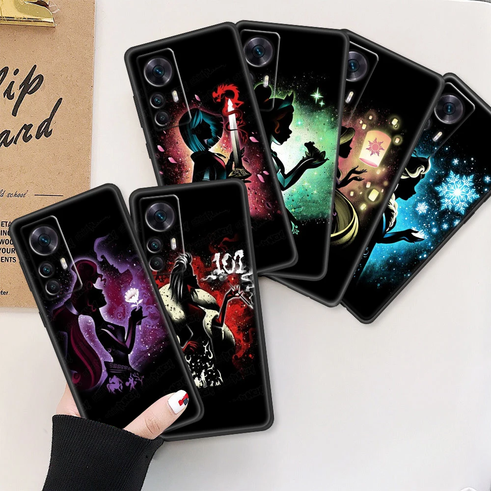 

Disney cartoon princess MULAN For Xiaomi Mi 12X 12 11 11T 11i 10T 10 Pro Lite Ultra 5G 9T 9SE A3 4G Black Soft Phone Case