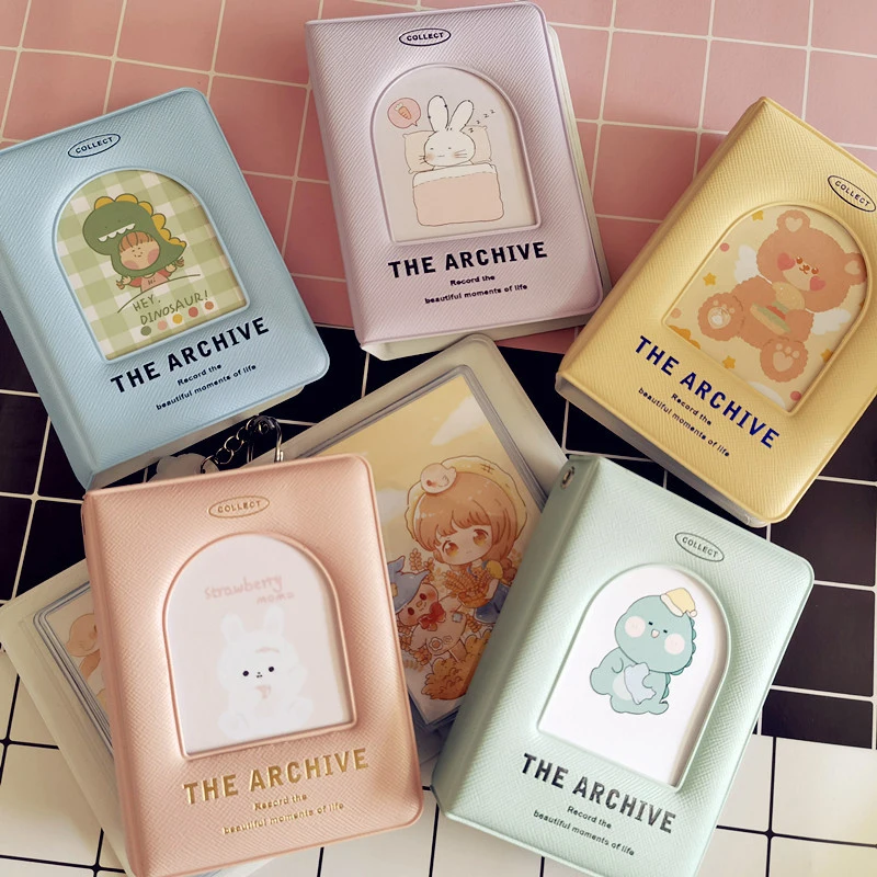 

Korean-style Three-inch Single-frame Polaroid Album Insert Cute Hollow Portable Album Small Card Storage Book Can Hold 40PCS
