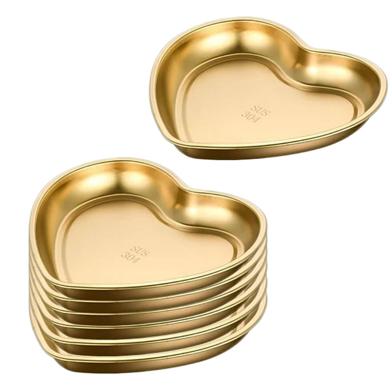 

6 шт., тарелки для салата, из нержавеющей стали