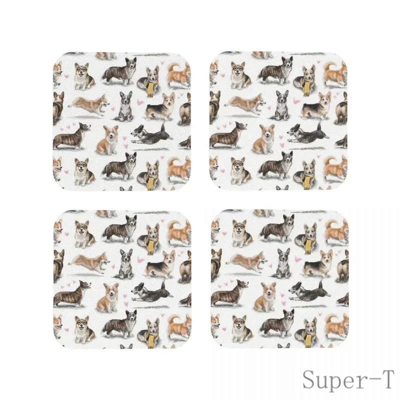 Подставки Corgi кухонные салфетки Нескользящие Изоляционные Коврики для чашки