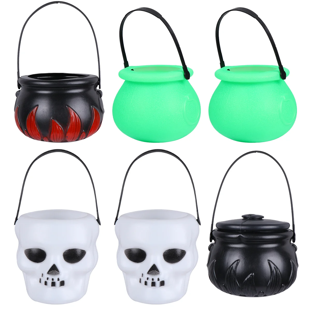 

Candy Bags Treat Party Trick Or Bucket Cauldron Kettles Basket Holder Supplies Favors Present Goodiejar