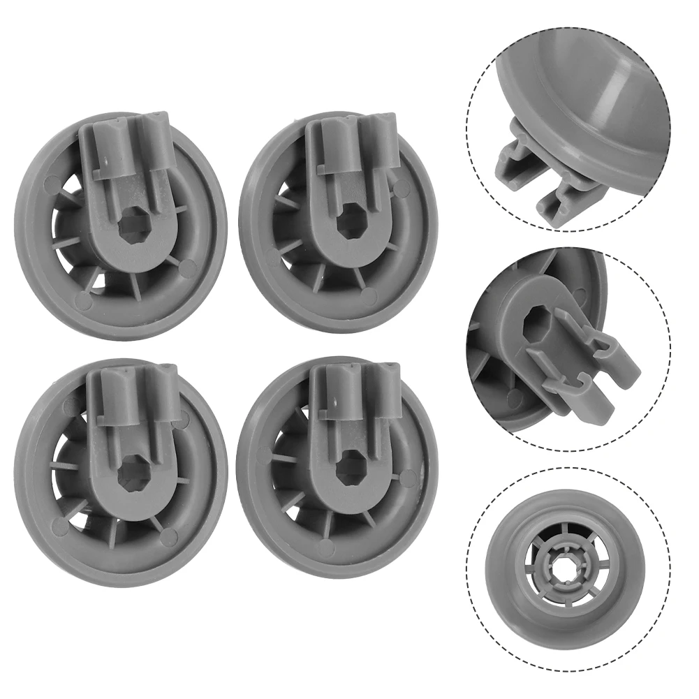 4-х шт. колеса нижней корзины для Bosch Siemens 611475 165314 00611475 Запасные части бытовой