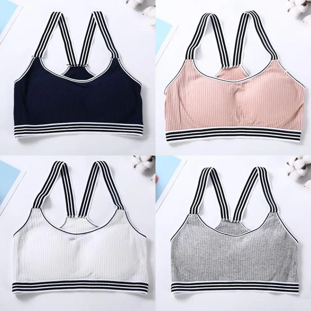 

Бесшовный спортивный бюстгальтер, женская спортивная одежда, хлопковый полосатый Женский спортивный бюстгальтер для фитнеса и йоги для бе...