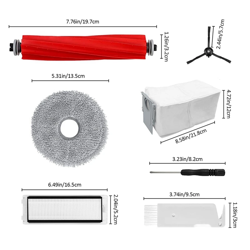 Основная щетка влажные салфетки мешки для пыли фильтры как показано на