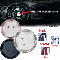 4pcs 69mm silver black red h car emblem badge wheel hub cover wheel cap center hat suitable for honda crv jade accessories