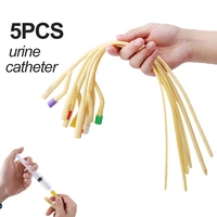 5pcs cofoe disposable urinary catheter medical sterilization two way latex foley catheter urine catheter with soft valve