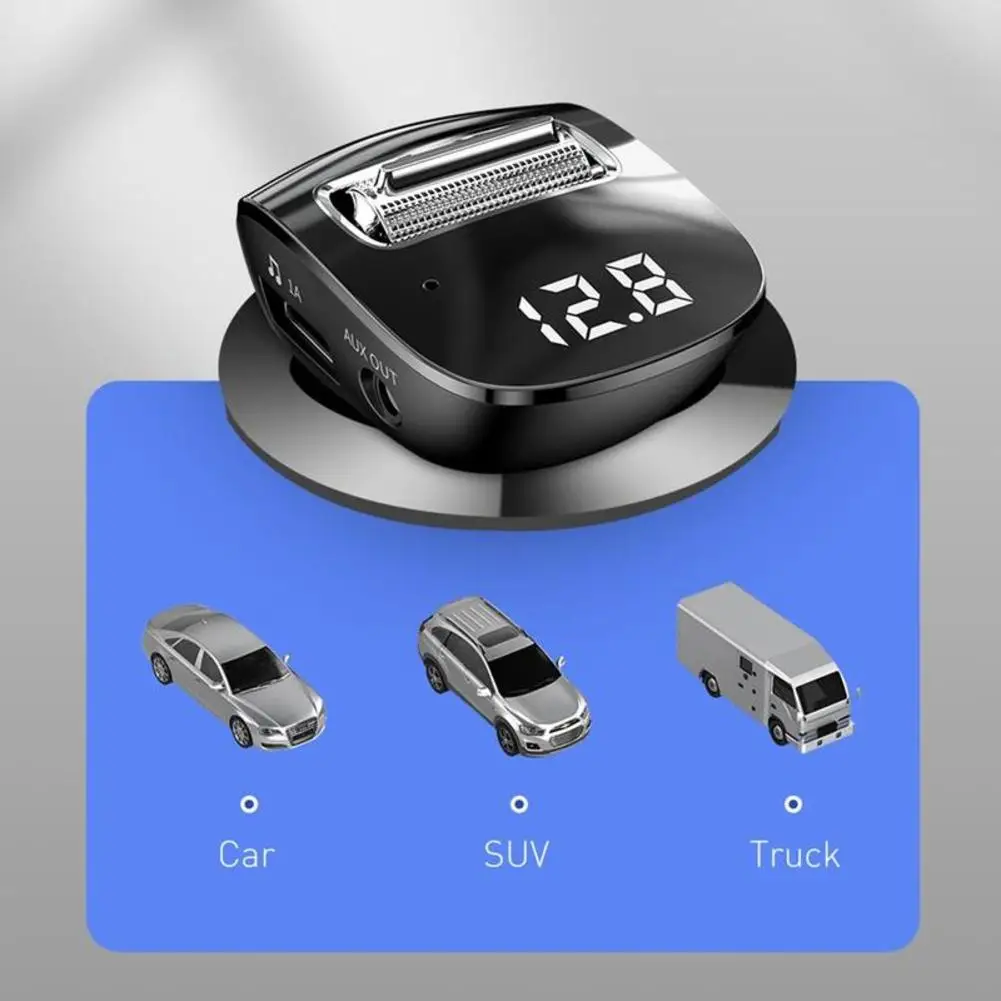 Car FM Transmitter Bluetooth 5.0 AUX Handsfree Wireless Car Kit Dual USB Car Charger Auto Radio FM Modulator MP3 Playerr images - 6