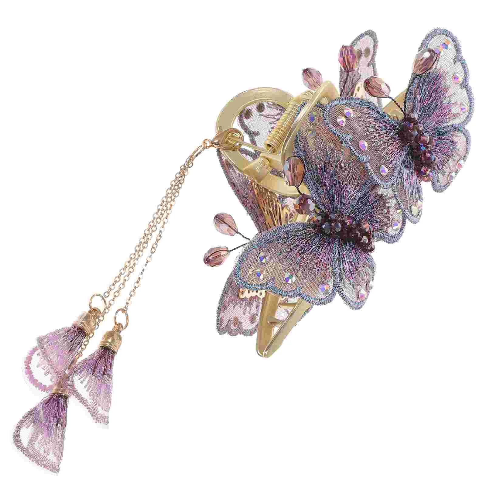 

Metal Hair Clips Women Handmade Barrettes Flower Tassel Bride Headpieces Wedding Accessory Girls Pastel Soft Headgear