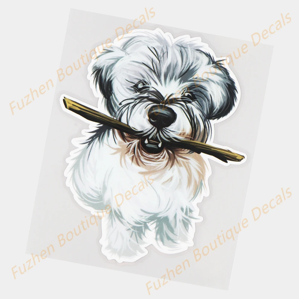 

Fuzhen Boutique Decals Exterior Accessories Personality Cute Hand Drawn Puppy Vinyl Car Sticker Creative Cartoon Auto