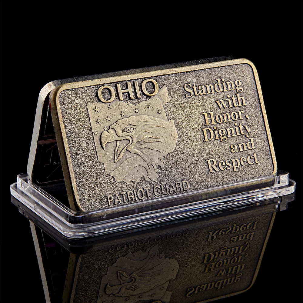 США Огайо Патриот Гвардия стоя с монетами Honor Dignity и Respect Souvenir Challenge Bar