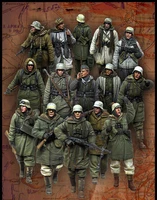 135 die cast resin character model assembly kit scene wwii resin soldier 15 figures unpainted free shipping