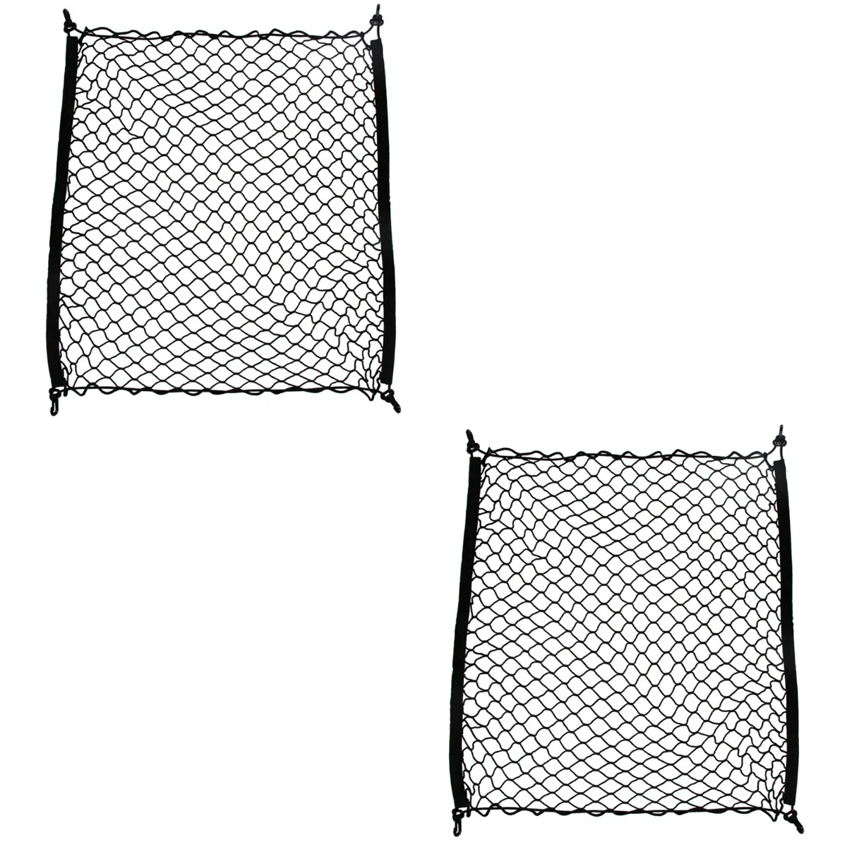 

2pcs 70 x 70cm Dual Layer Mesh Storage Net Car Trunk Cargo Organizer with 4 Hooks Auto Accessory