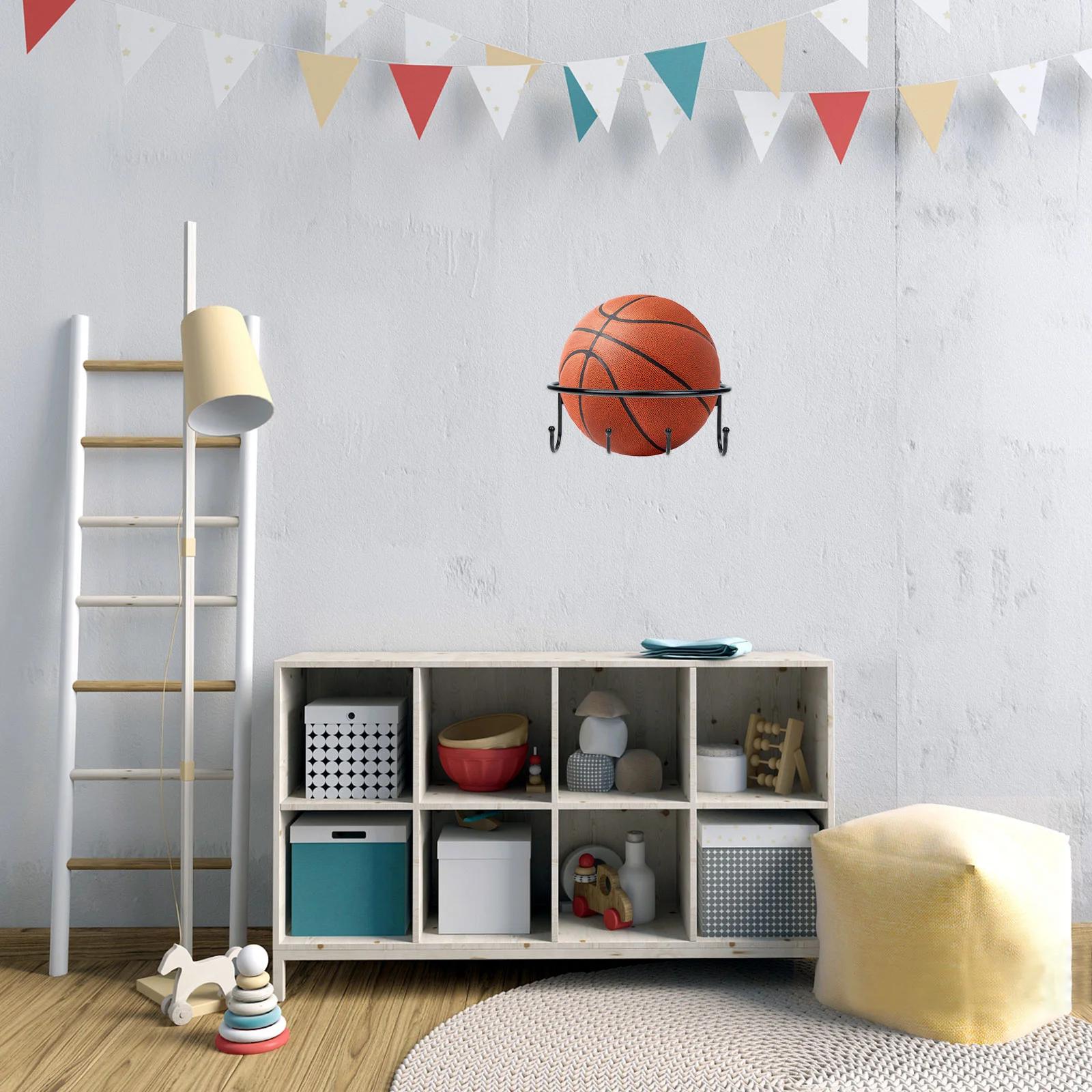 Стеллаж для хранения футбола держатель регби железные кронштейны спортивный