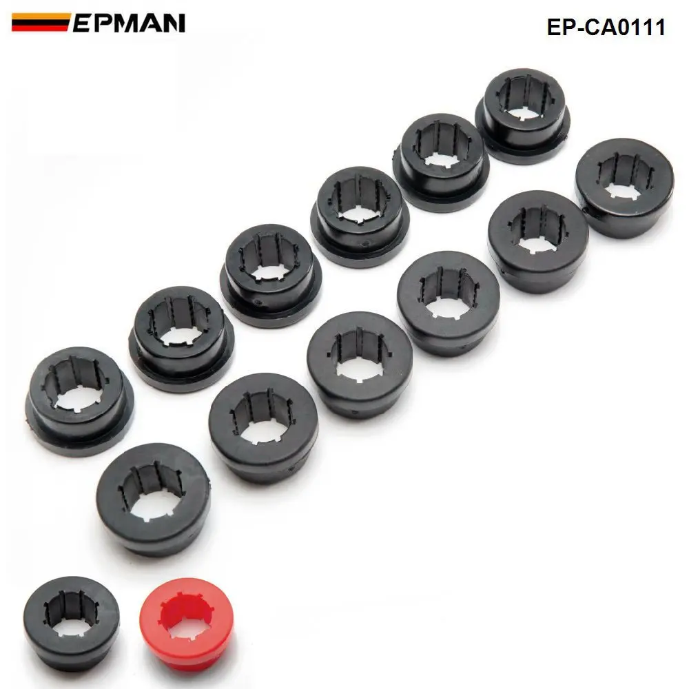 

12pcs/lot Lower Control Arm Rear Camber Kit Replacement Bushings (Red/Black) EP-CA0111