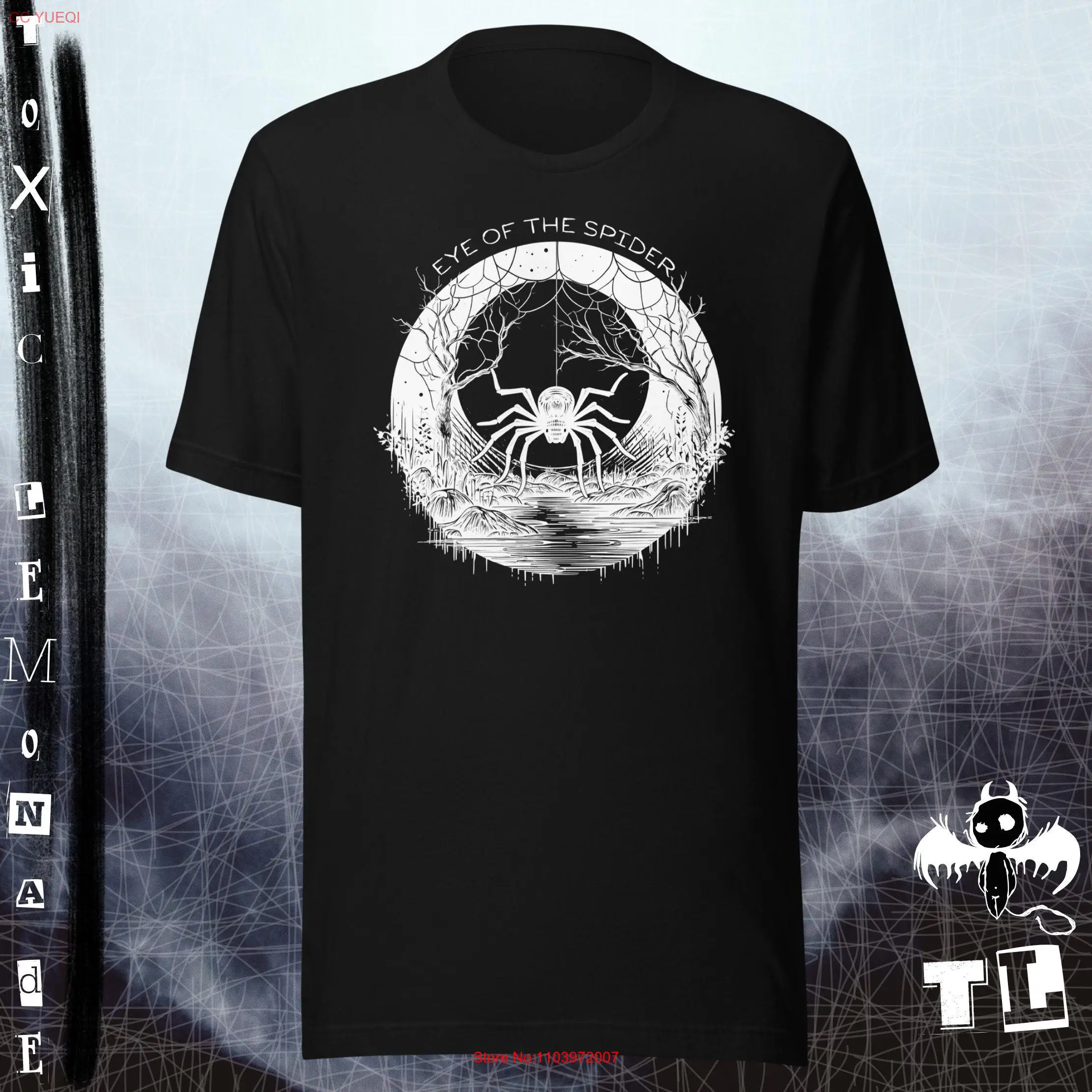 Готическая альтернативная футболка Eye of the Spider с длинными или короткими рукавами