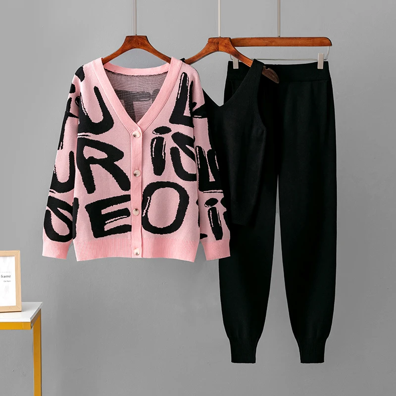 Женский Комплект Спортивной Одежды Trikeatage С Буквенным Принтом