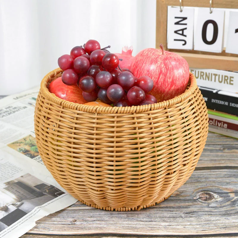 

CAMIGEL Woven Basket for Storage Desktop Storage Basket for Living Room, Fruit Basket