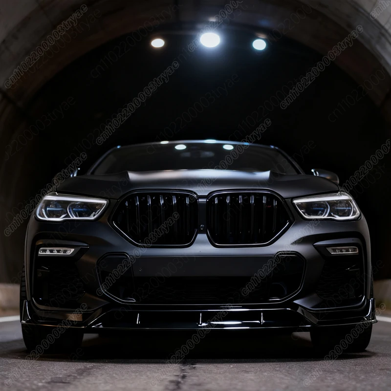 

Для BMW X6 G06 M Sport 2020 2021 2022 2023 2024 Автомобильный передний бампер, нижняя защита губ, спойлер, разделитель губ, комплект отделки кузова