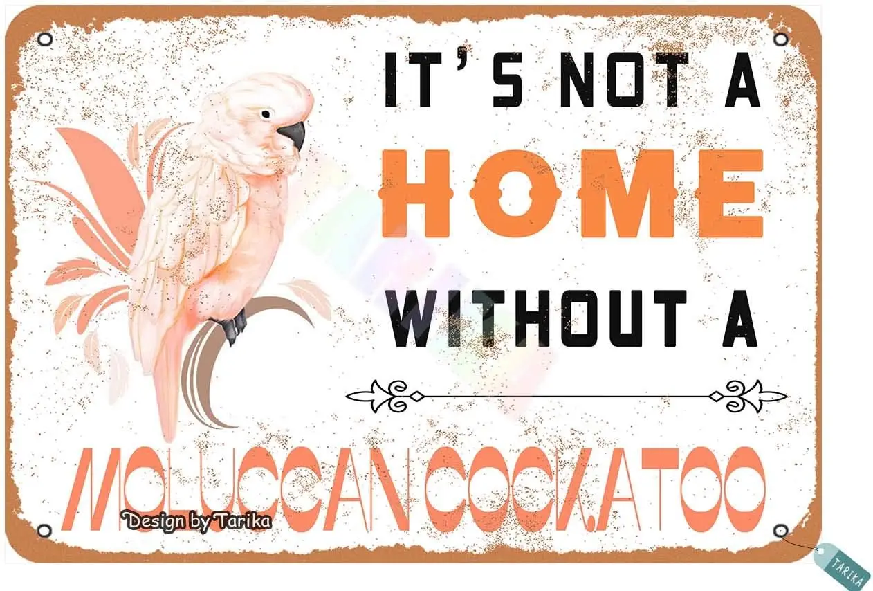 Keely t's Not Home Wthout Moluccn Cocktoo Prrot для дома спальни гостиной условия туалета клуба гало