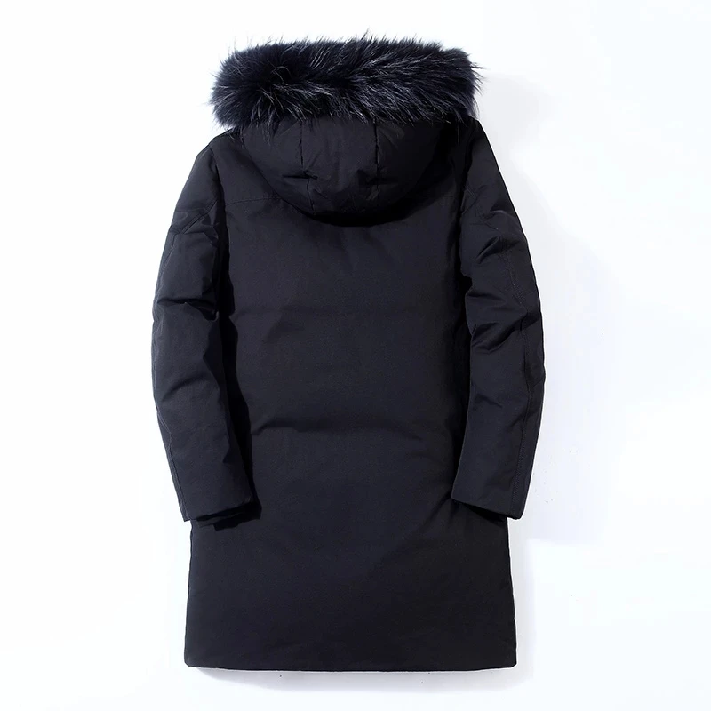 Men's Down Jackets man Warm Hooded Fashionable Coat Men Hooded Man jacket Warm Lengthen Parka Coat Hight Quality White Duck Down