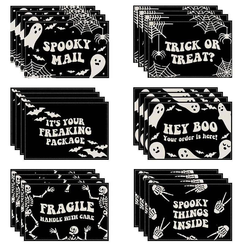 4/6/8 шт. салфетки в виде черного черепа 32*42 см