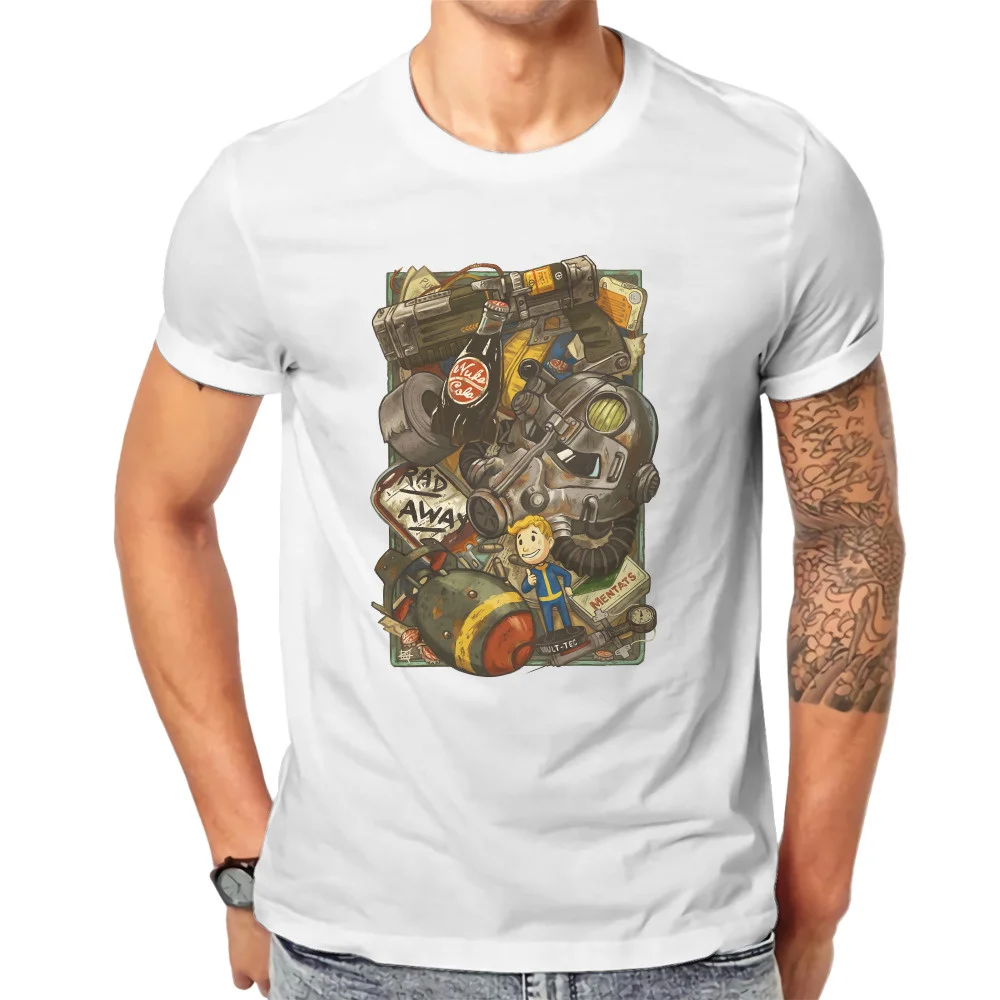 

Fallout Vault Dweller Game Man TShirt Wasteland Cache Distinctive T Shirt Graphic Streetwear Hipster