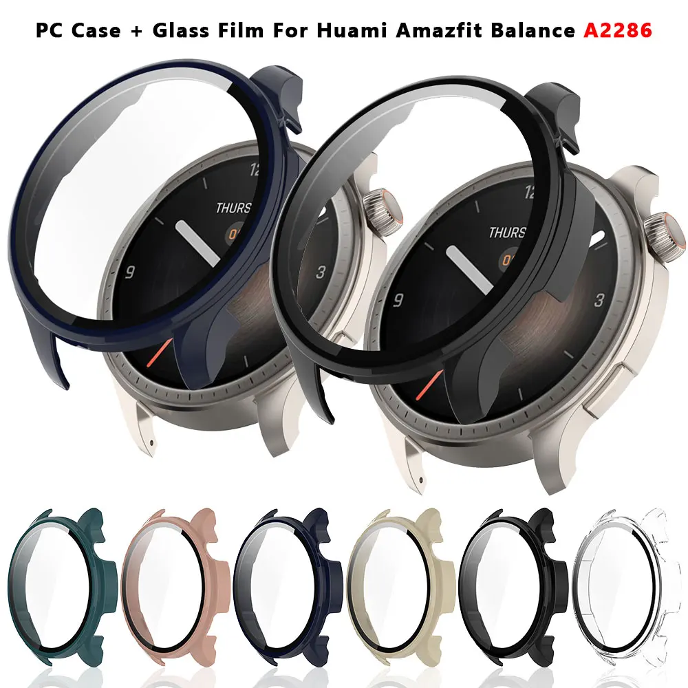 

Защитный чехол для Huami Amazfit Balance A2286, закаленная защитная пленка из поликарбоната для экрана умных часов, полная защита корпуса часов