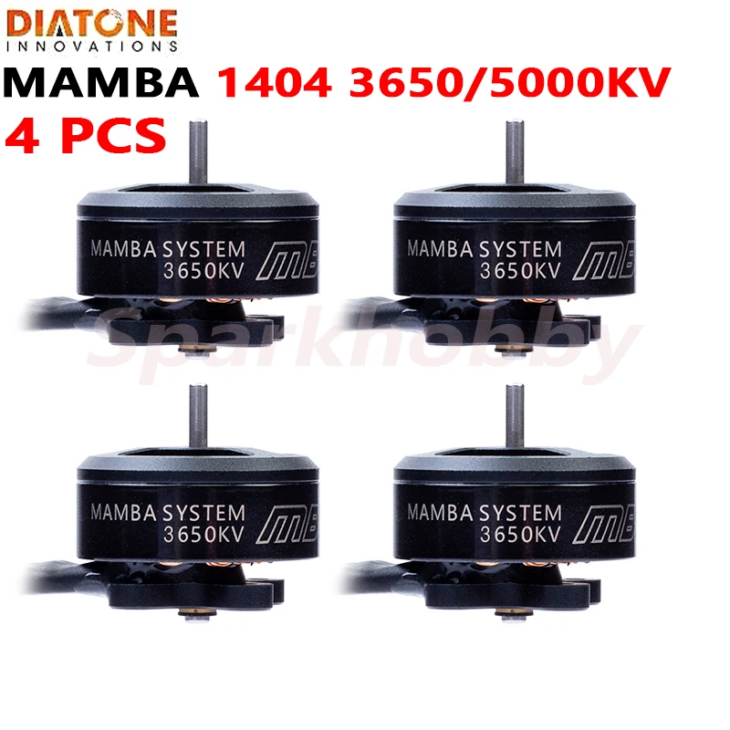 

4 шт. Diatone MAMBA 1404 3650KV 5000KV 3-6S бесщеточный двигатель 1,5 мм вал 2,5-3 дюйма Prop RC FPV Racing Freestyle Cinewhoop беспилотники