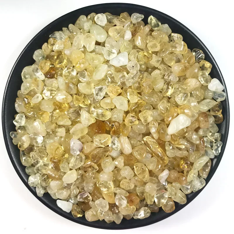 

2 size Natural Citrine Yellow Quartz Crystal Stone Rock Polished Gravel Specimen natural stones and minerals C151