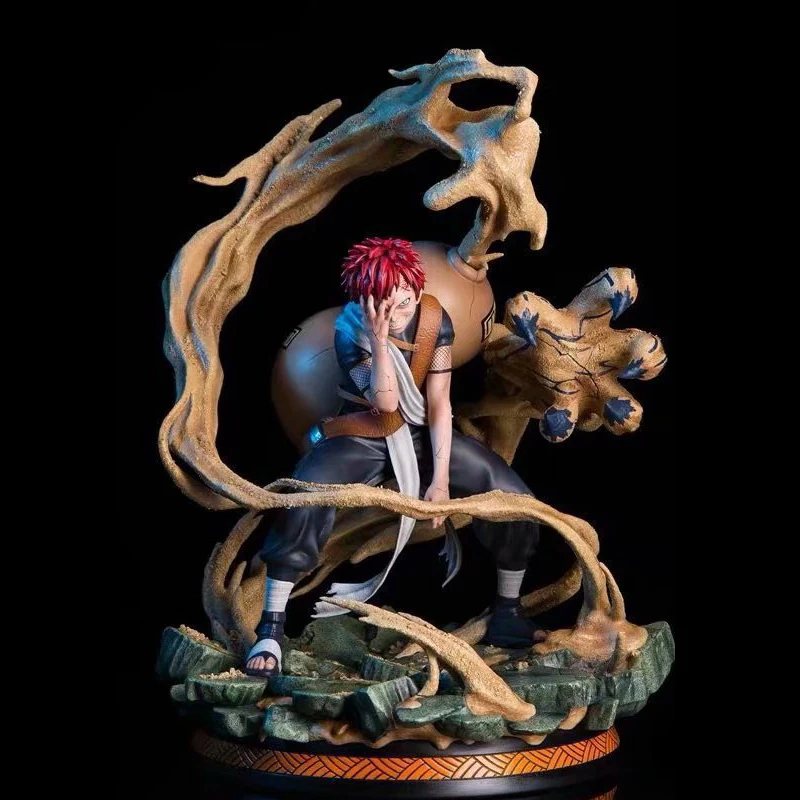 

25cm Anime Naruto Gk Strong Sandstorm I Love Luo Cartoon Model Simple Creative Pvc Children's Hand To Do Statue Model Ornaments