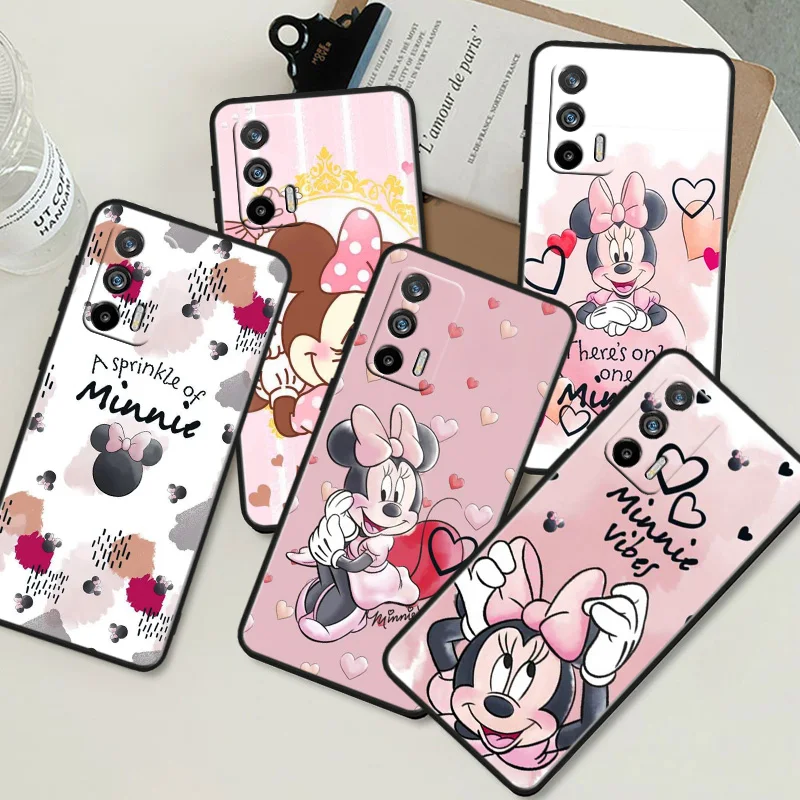 

Pink Minnie Cartoon Cute For OPPO Realme X50 X3 X2 GT2 Neo 3T Pro C35 C31 C30S C25S C21Y C15 C11 C3 C2 Black Phone Case