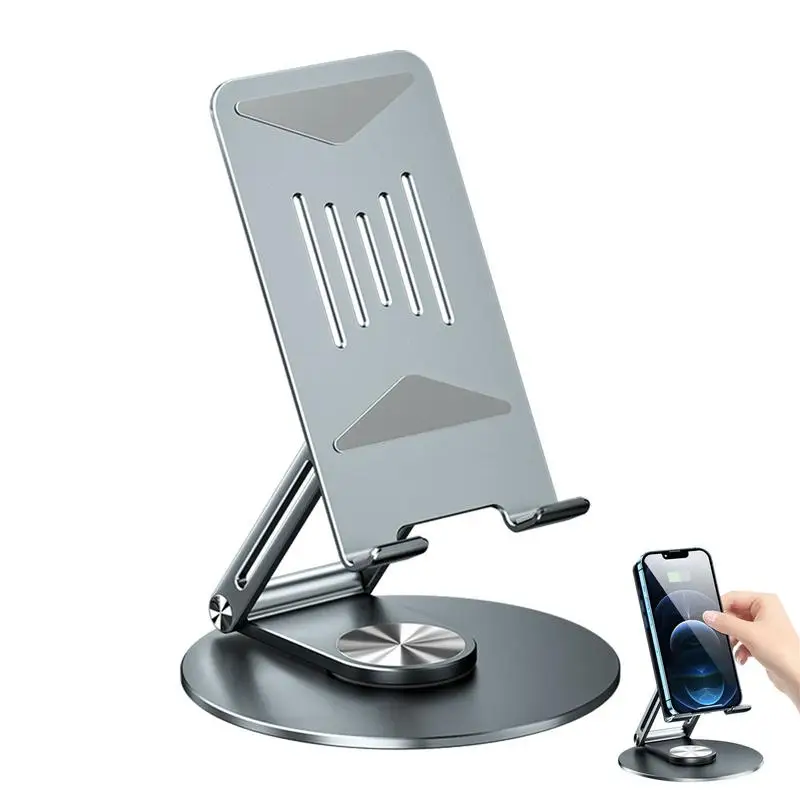 

Swivel Tablet Stand Holder Foldable PhoneHolder Stand 360 Swivel Angle Rotation Foldable Ergonomic Computer Notebook Desktop