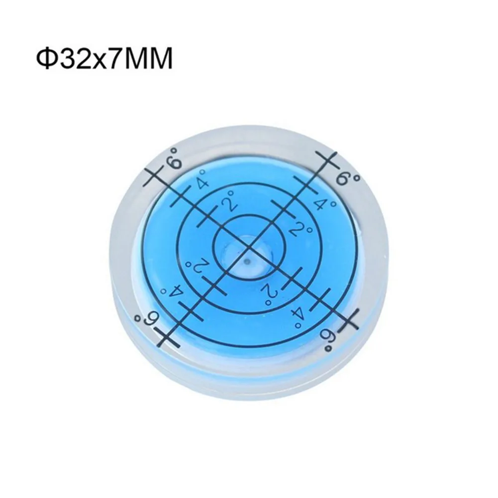 

Mini Spirit Level Surface Round Bubble Clear Acrylic Green/White/Blue Leveller 32mm X 7mm Durable High Quality
