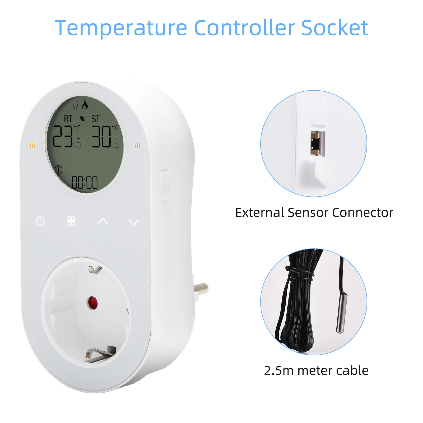 

Цифровой термостат с Wi-Fi и управлением через приложение, 16 А