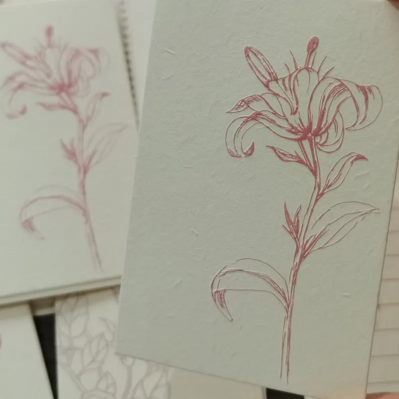 

30pc Vintage Vanilla Paper Material Paper Letterpress Flower Plant Printing Retro Memo Pads Notes Scrapbooking Diary Journal DIY