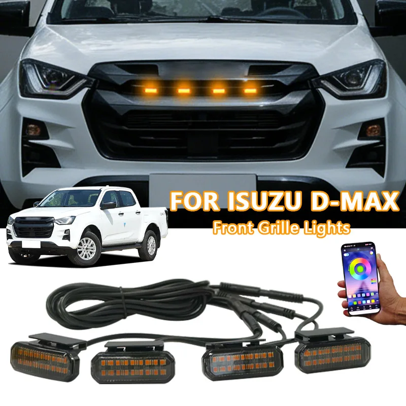 Фото Светодиодные фары для Isuzu D-Max, светодиодная подсветка передней решетки, сигнальная лампа безопасности, жгут проводов, автомобильные аксессуары, светодиодные сигнальные лампы №1