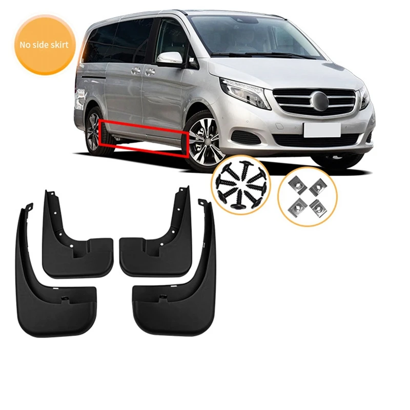 

For Mercedes Benz V Class Sports Extended Edition 2016-2020 Without Side Skirts Fender Mud Flaps Guard Splash Flap