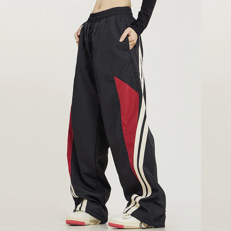 

Casual Trouser Joggers Korean Street Streetwear Sweatpants High Leg Vintage Women Oversized Female Sports Basic Black Wide