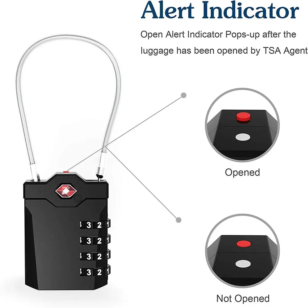 Anti-theft Lock Protection Security 4 Dial Digit Combination Lock TSA Customs Lock Safely Code Lock Combination Lock