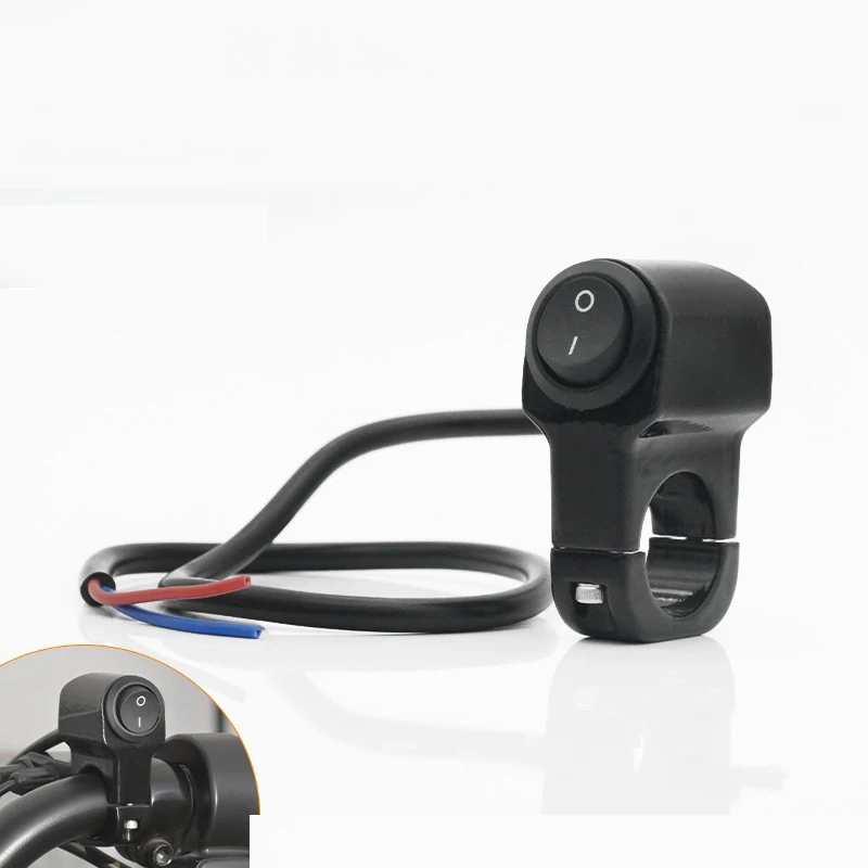 7/8 дюймов 22 мм из алюминиевого сплава, фара на руль мотоцикла, противотуманный прожектор ВКЛ/ВЫКЛ, водонепроницаемый переключатель для скутера ATV