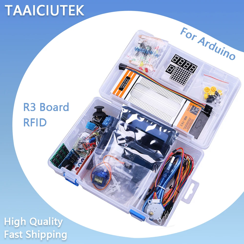 Обновленная версия набора для Arduino R3 RFID стартовый комплект R3 набор электронных компонентов с коробкой Mega 328P электронный комплект для творчества