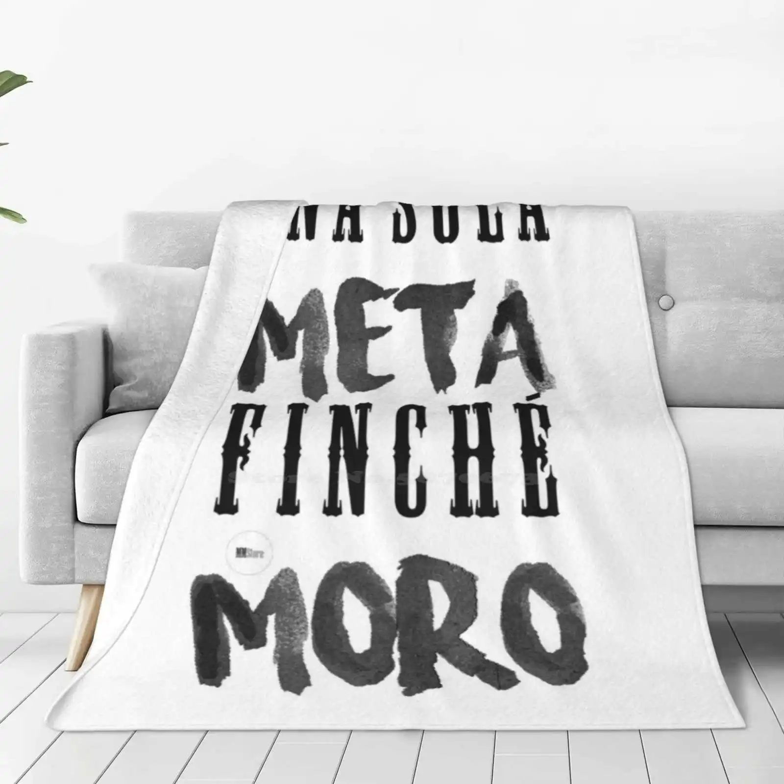 Удобное теплое мягкое одеяло Una Sola с принтом мета-Моро на все сезоны Metamoro Ermal Meta 100%