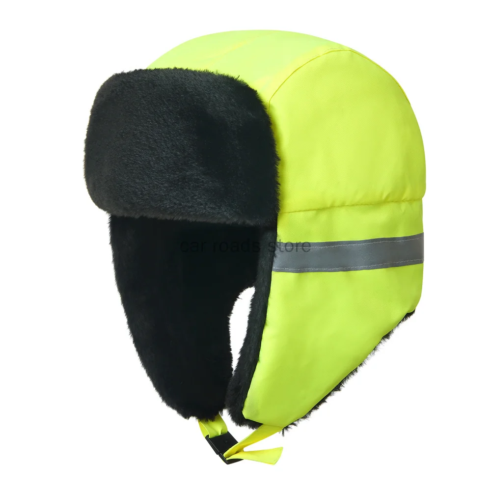 1pc AYKRM High Visible Cap, Safety Daily Knit Running Soft Cap Ultimate Thermal Retention Reflective Warm