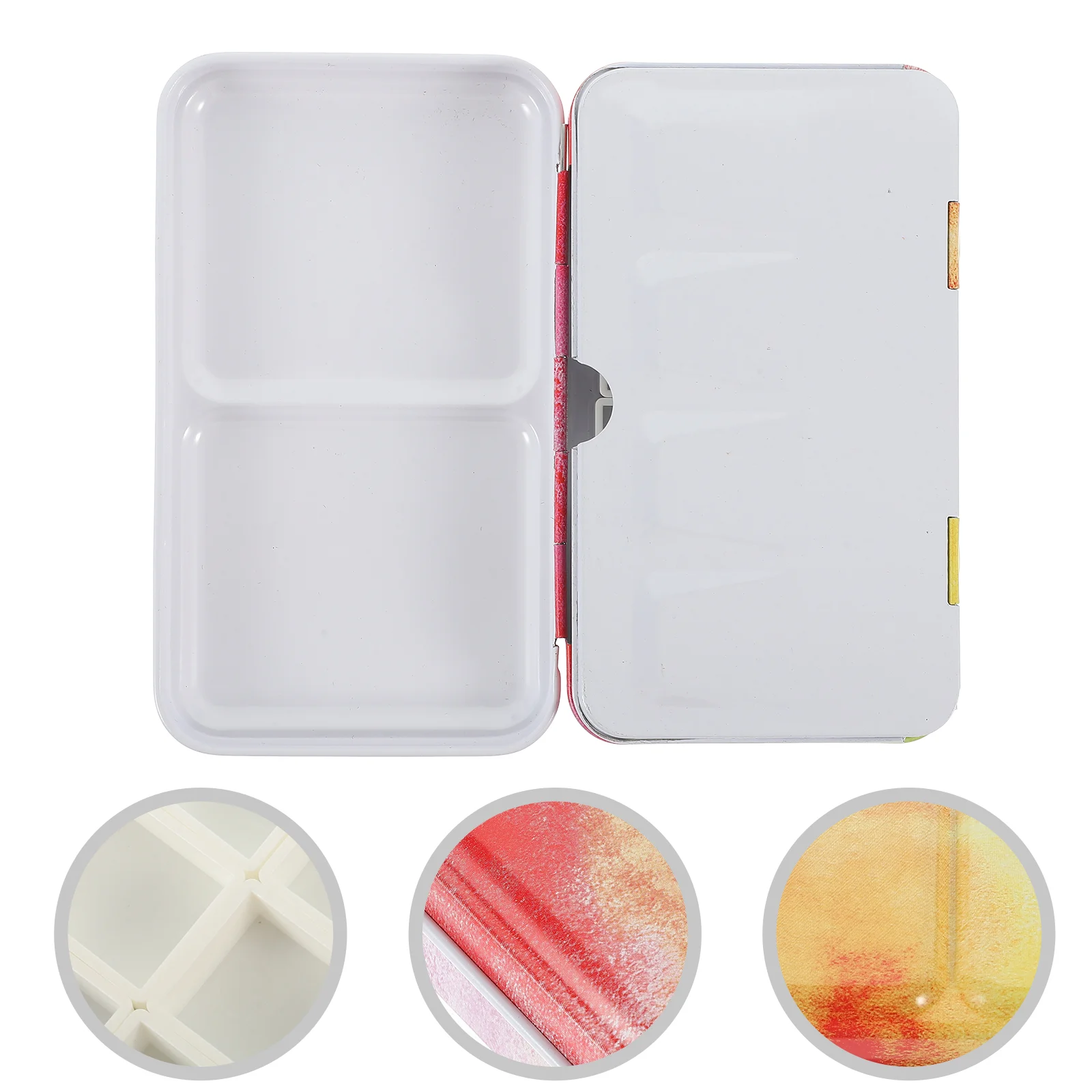 

Watercolor Palette Mixed Plate Tin Box Mixing Tray Compartments Cases Pp Portable Pigment Empty Watercolour