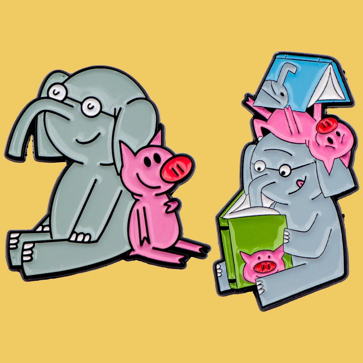 Эмалированные булавки со слоном и свиньей броши с животными для женщин мужчин