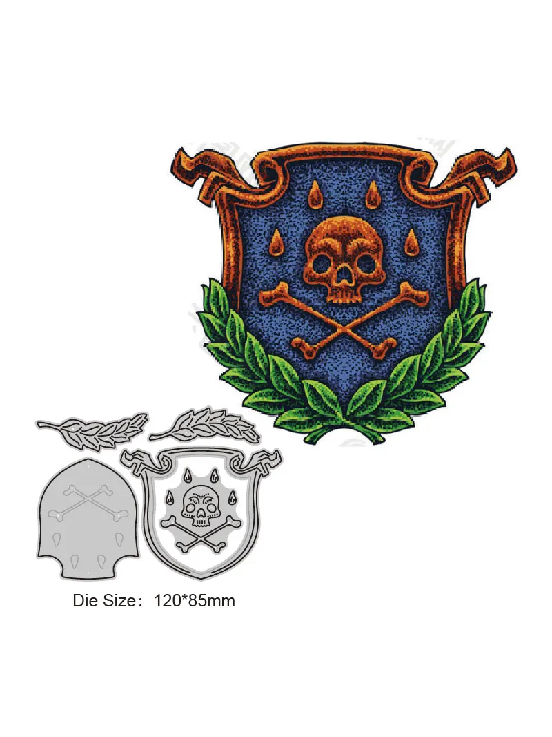 Ретро штамп в виде жука черепа крыльев глаз металлическая высечка для